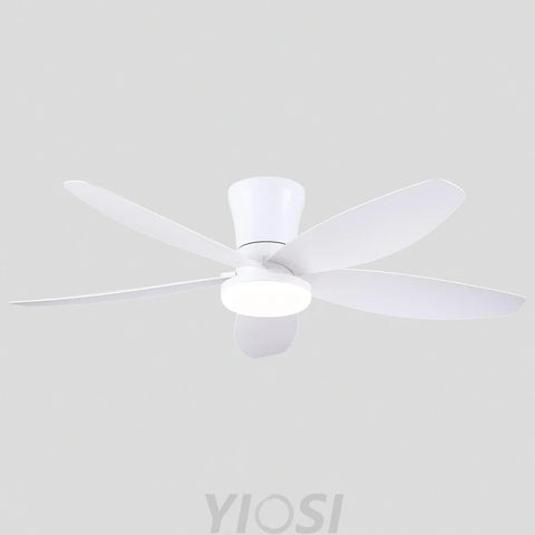 Modern 5-Blade Recessed Ceiling Fan with LED Light & Remote – 36’’/42’’/48’’ White / 42’’ ceiling light