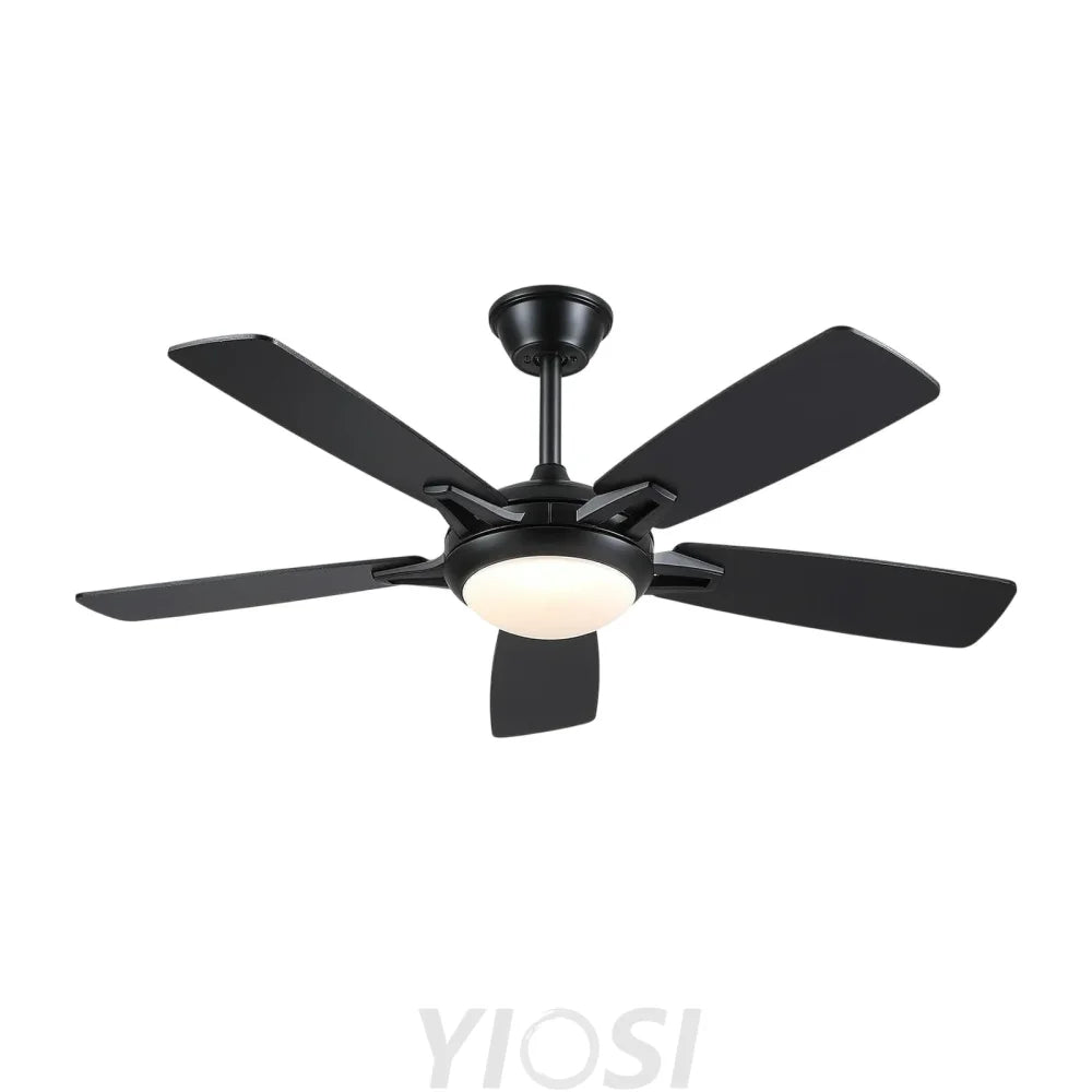 Modern 52 Inch Dual Finish Wood Ceiling Fan with LED Light and Remote
