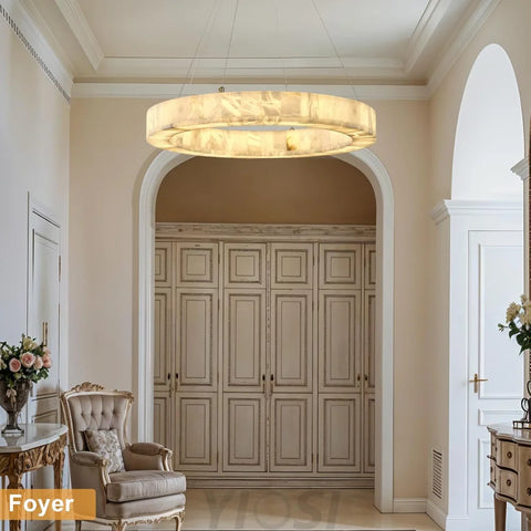 Modern alabaster chandelier