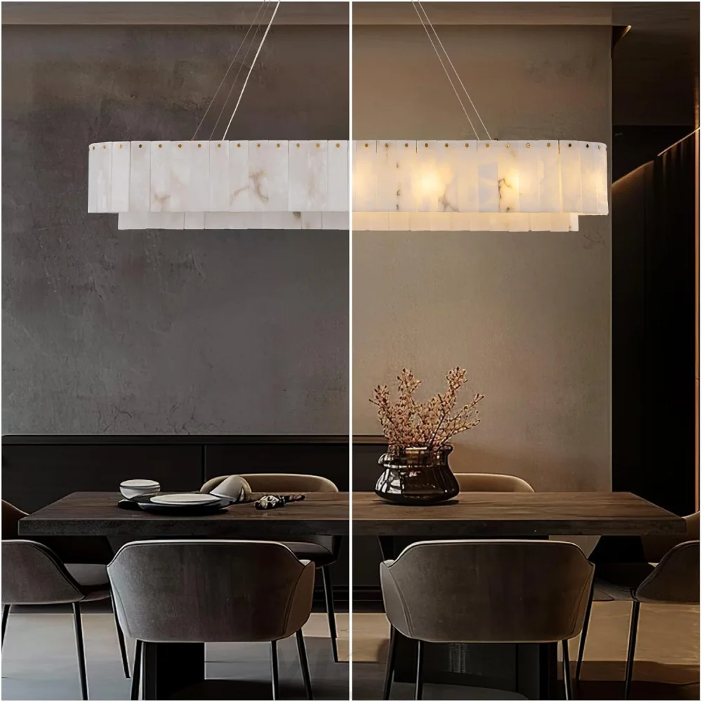 Modern alabaster chandelier