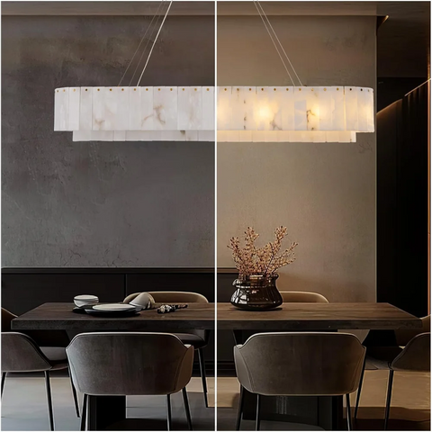 Modern alabaster chandelier