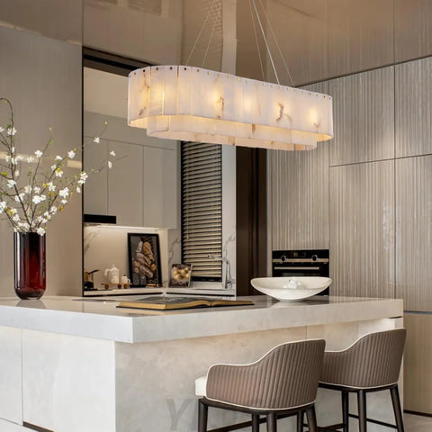 Modern alabaster chandelier