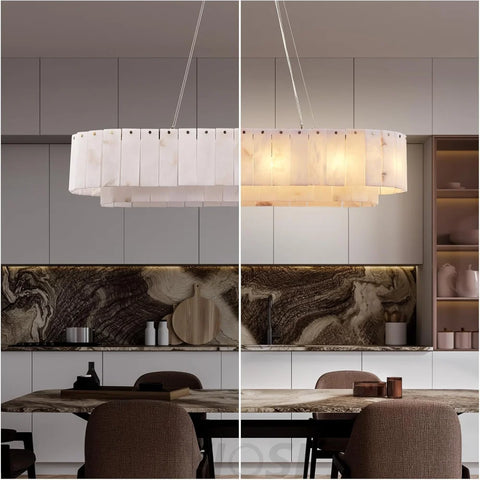 Modern alabaster chandelier