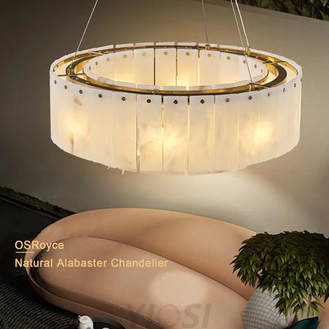 Modern alabaster chandelier