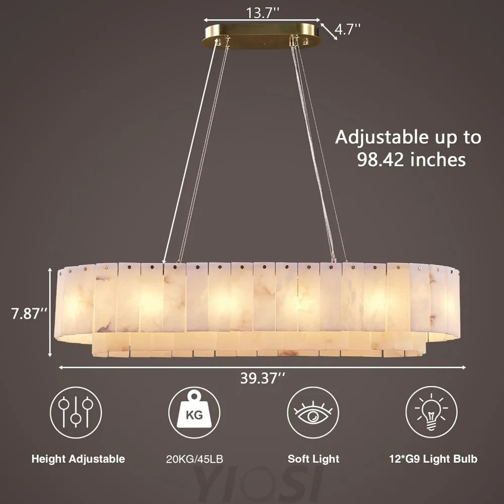 Modern alabaster chandelier