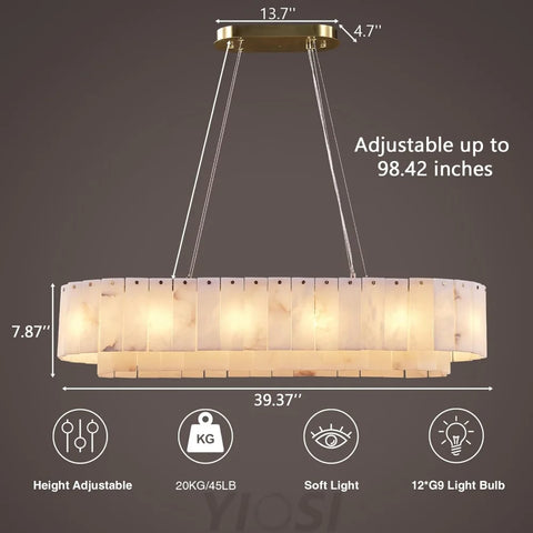 Modern alabaster chandelier