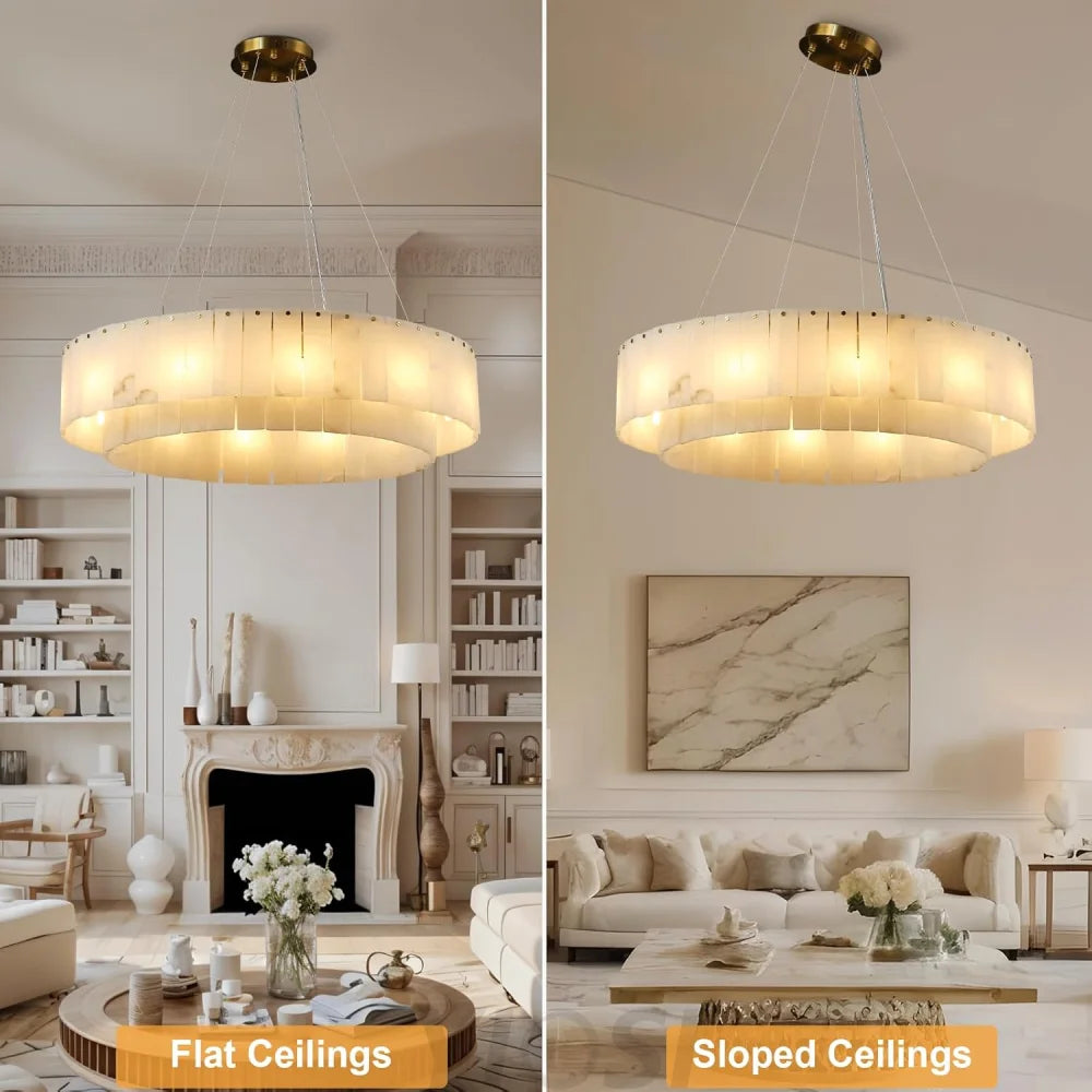 Modern alabaster chandelier