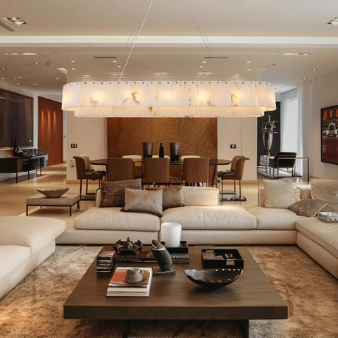 Modern alabaster chandelier