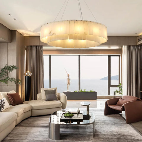 Modern alabaster chandelier
