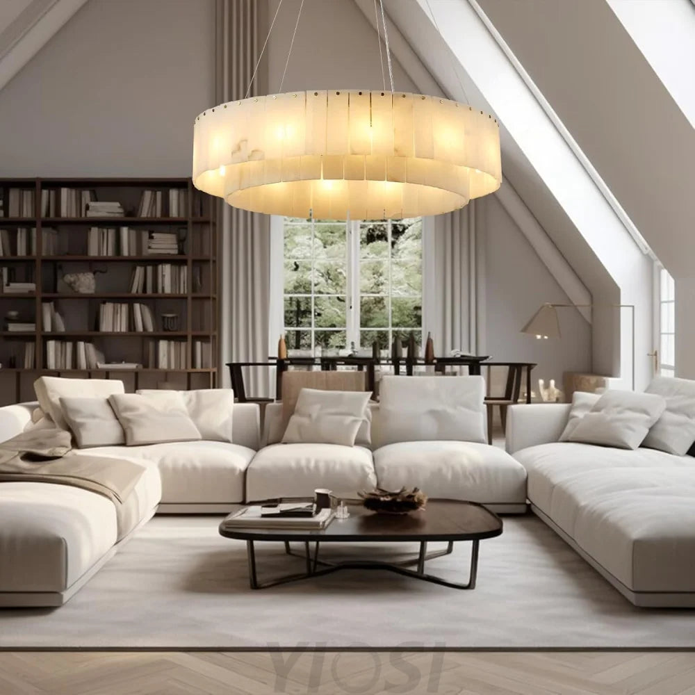 Modern alabaster chandelier