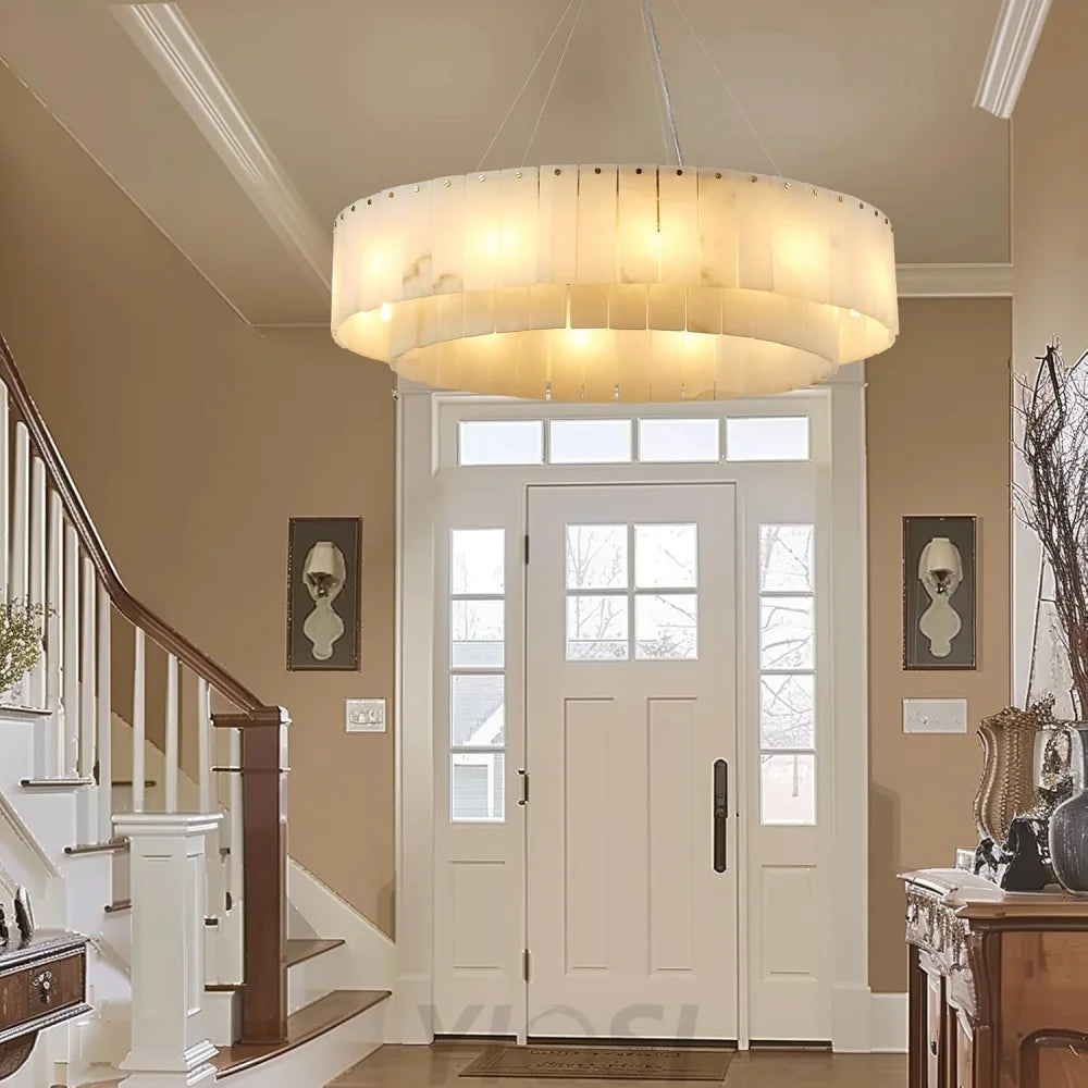 Modern alabaster chandelier