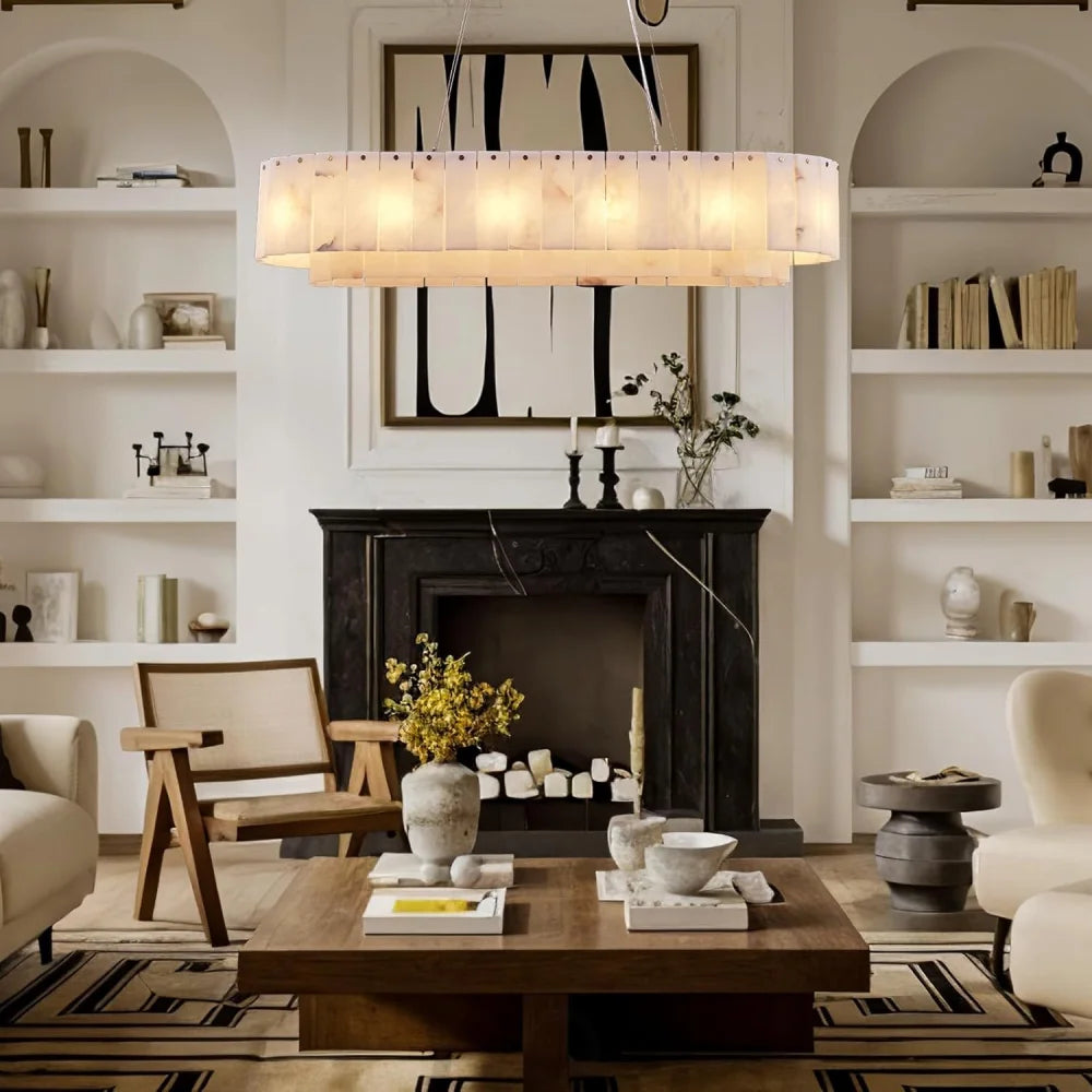 Modern alabaster chandelier