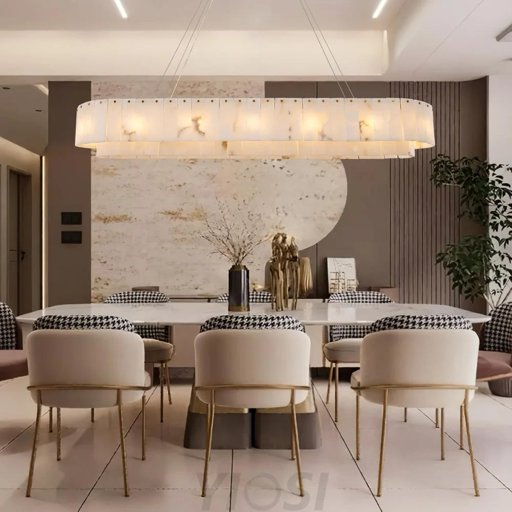 Modern alabaster chandelier