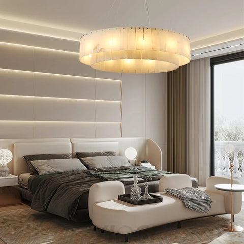Modern alabaster chandelier