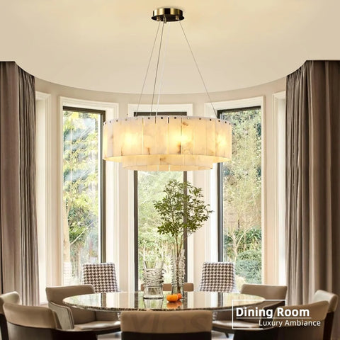 Modern alabaster chandelier