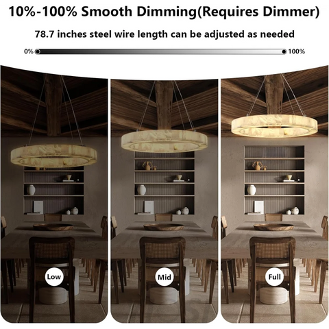 Modern alabaster chandelier