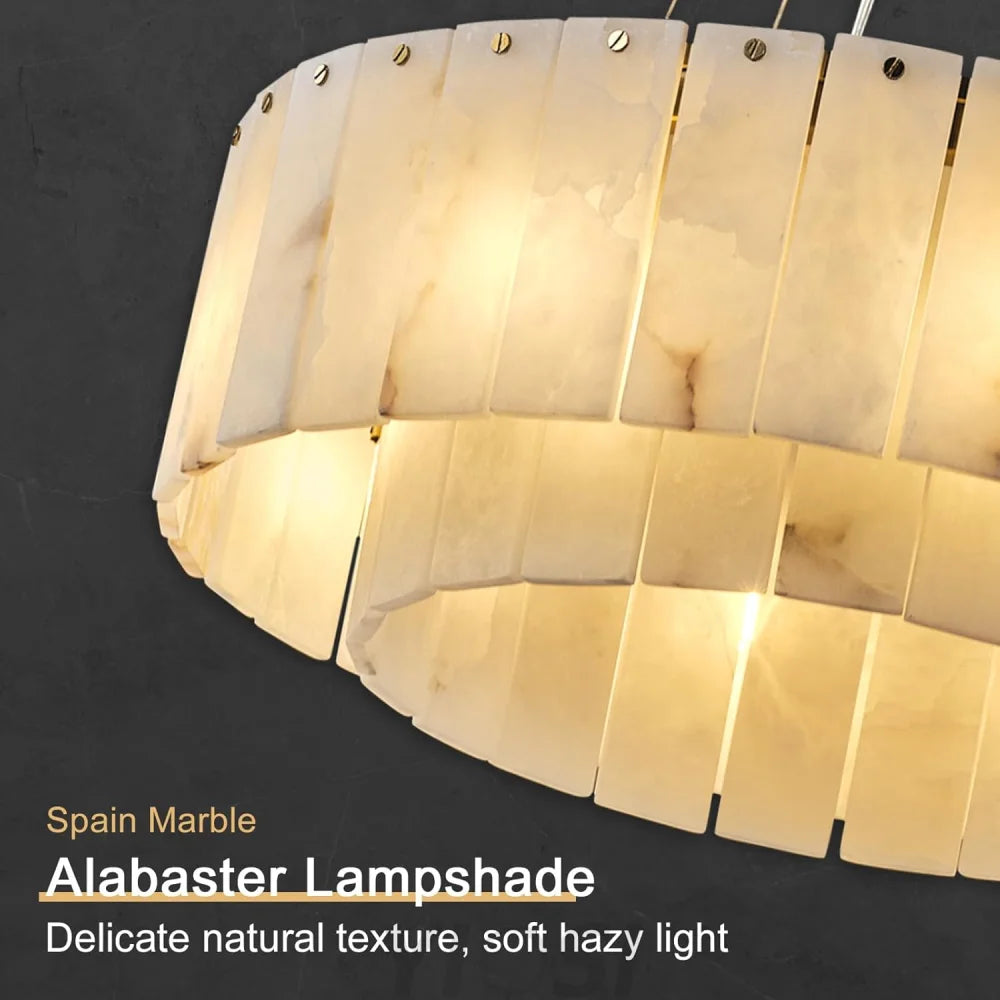 Modern alabaster chandelier