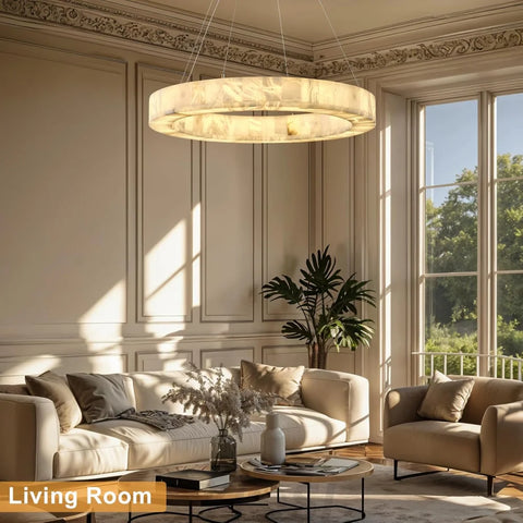 Modern alabaster chandelier