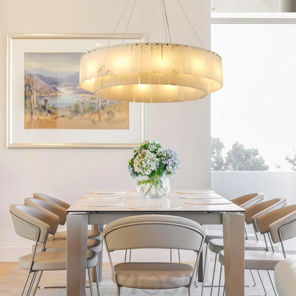 Modern alabaster chandelier