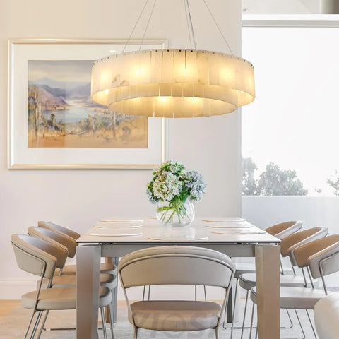 Modern alabaster chandelier