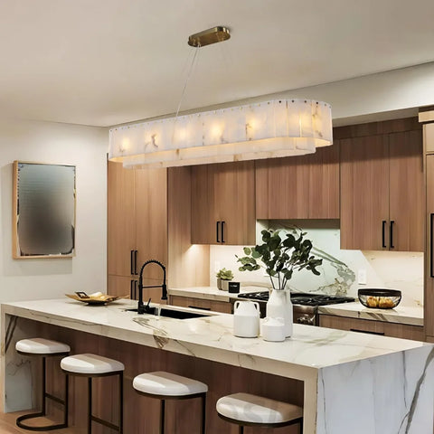 Modern alabaster chandelier