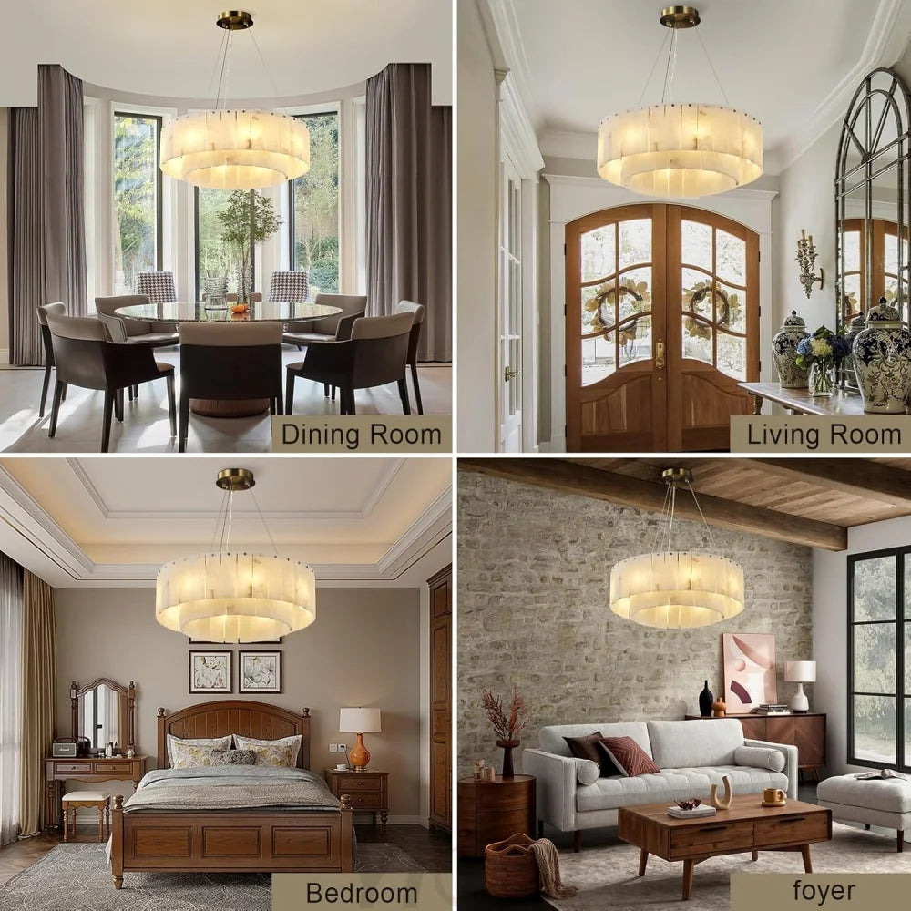 Modern alabaster chandelier