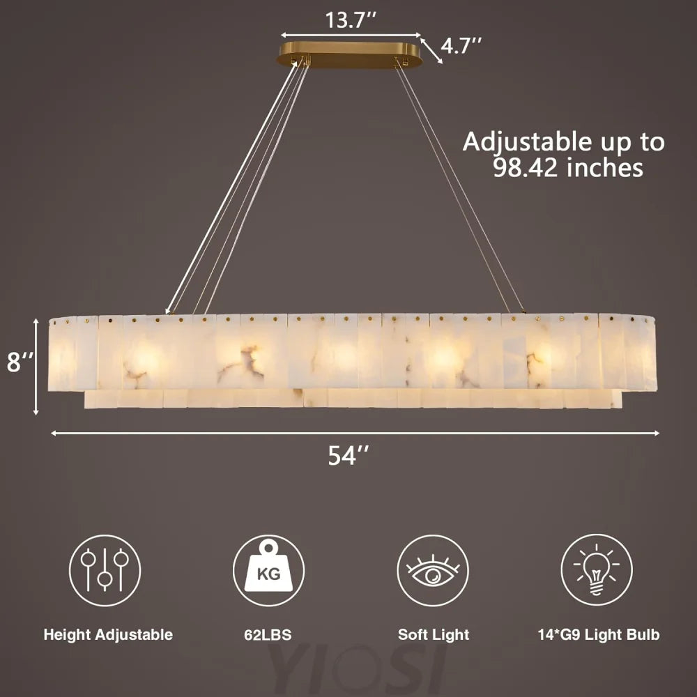 Modern alabaster chandelier