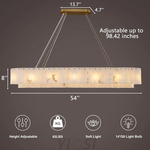 Modern alabaster chandelier