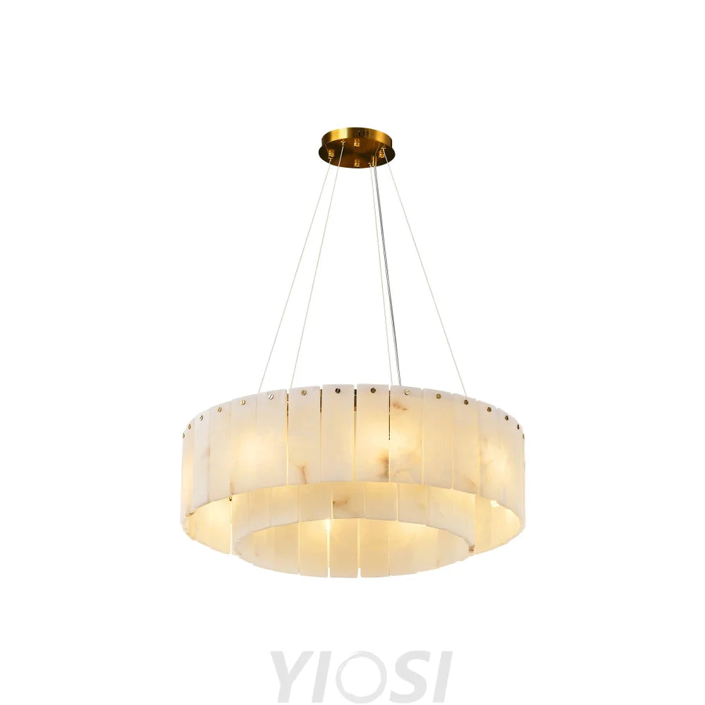 Modern alabaster chandelier D23in