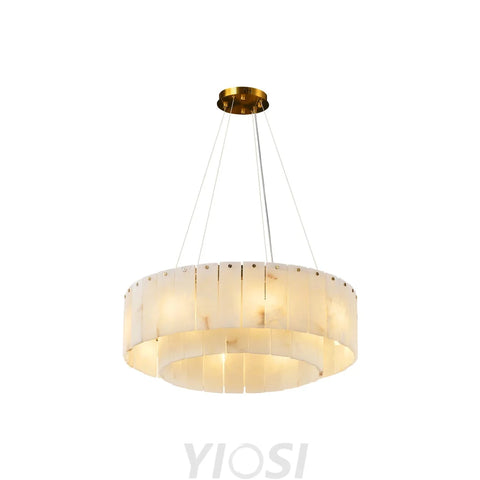 Modern alabaster chandelier D23in