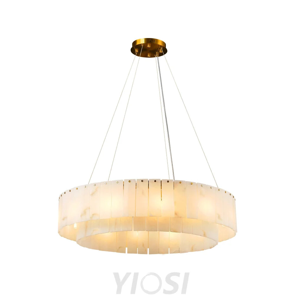 Modern alabaster chandelier D31in