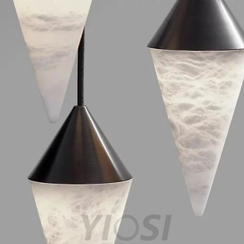 Modern Alabaster Cone Cluster Chandelier Chandeliers For Dining Room Stairways Foyer Bedrooms