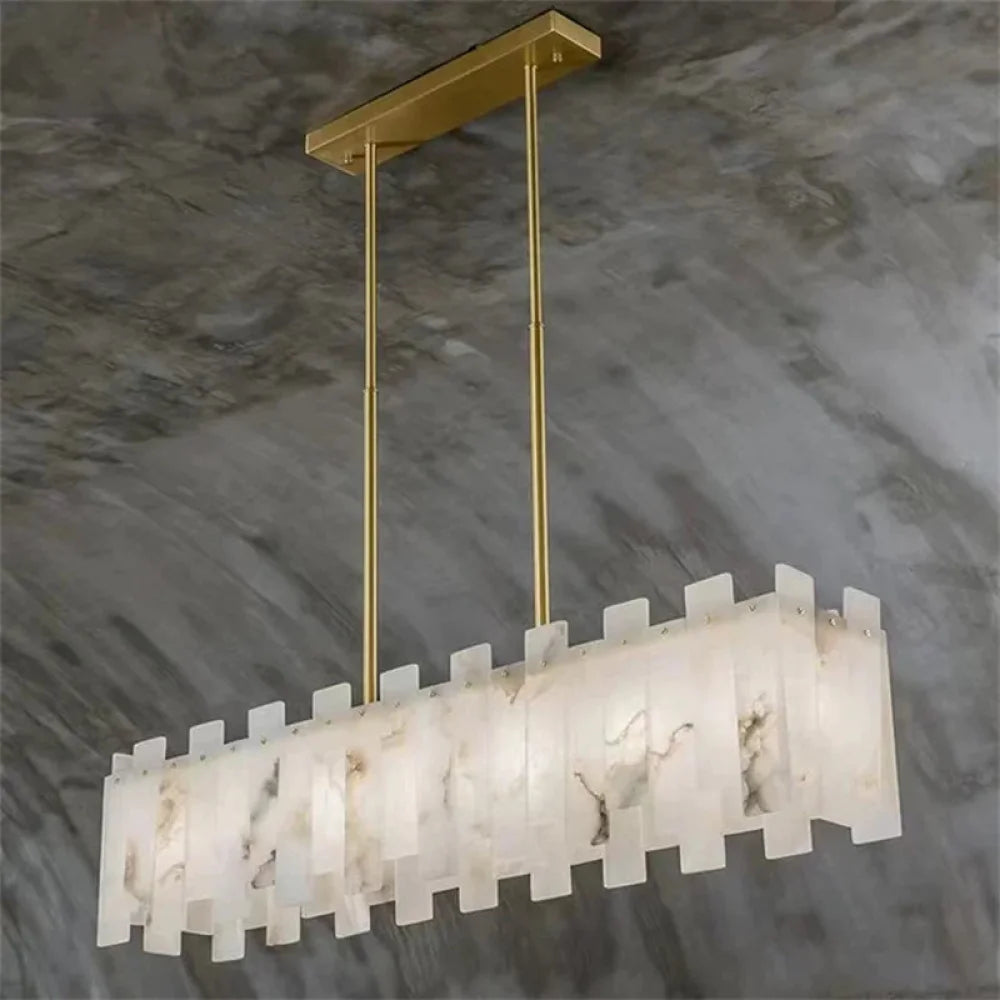 Modern Alabaster Linear Chandelier Chandeliers For Dining Room Stairways Foyer Bedrooms Kitchen