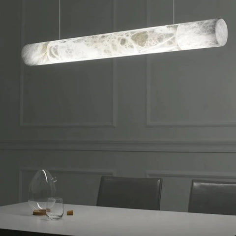 Modern Alabaster Linear Pendant Island Lights