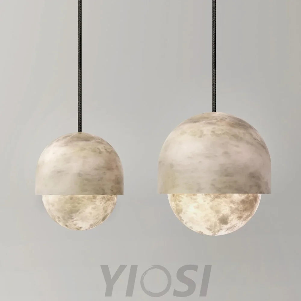 Modern Alabaster Pendant Light Yoko Chandelier