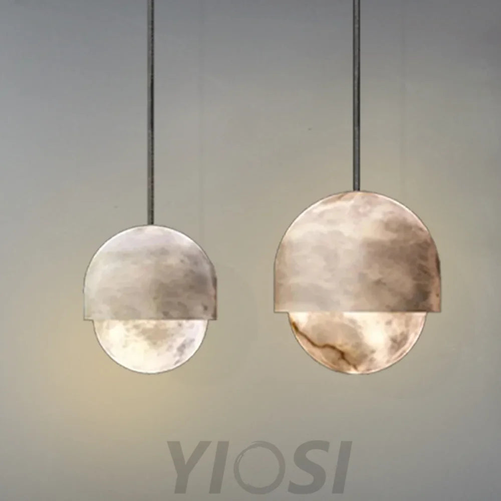 Modern Alabaster Pendant Light Yoko Chandelier