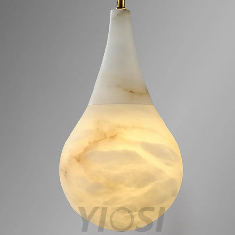 Modern Alabaster Raindrop Pendant Lighting