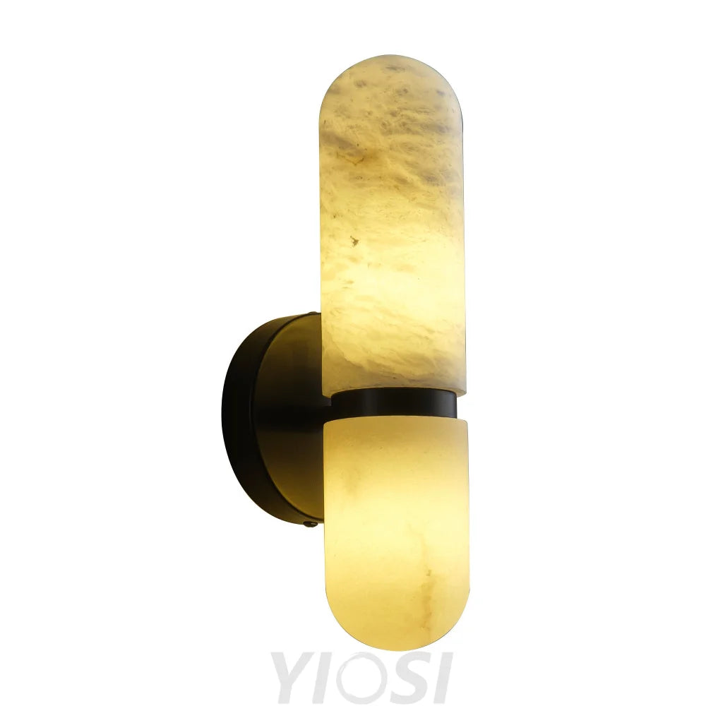 Modern Alabaster Wall Lamp Black / 1pc