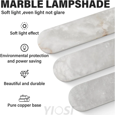 Modern Alabaster Wall Sconce - 2 Pack