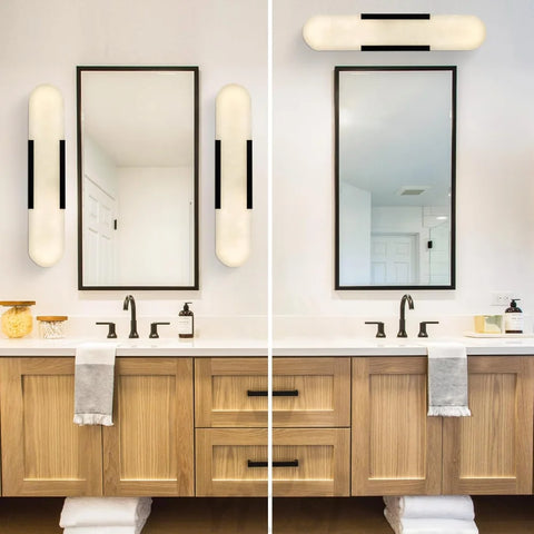 Modern Alabaster Wall Sconce - 2 Pack