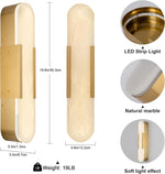 Modern Alabaster Wall Sconce - 2 Pack