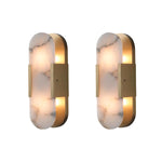 Modern Alabaster Wall Sconce - 2 Pack Gold / 13.8 in-2pk