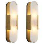 Modern Alabaster Wall Sconce - 2 Pack
