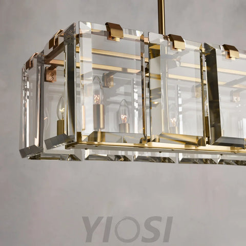 Modern Amaya Rectangular Chandelier Chandelier