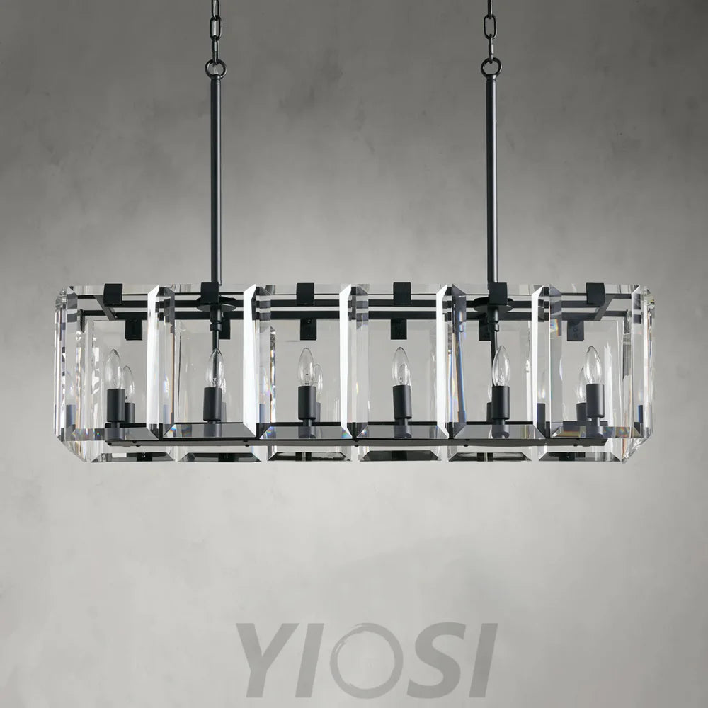 Modern Amaya Rectangular Chandelier Chandelier