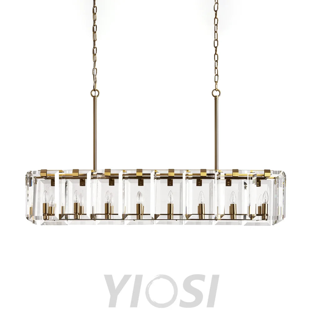 Modern Amaya Rectangular Chandelier Chandelier