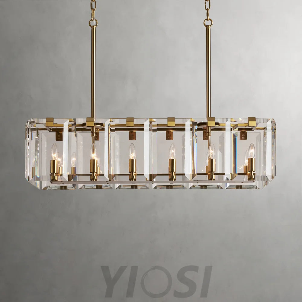 Modern Amaya Rectangular Chandelier Chandelier