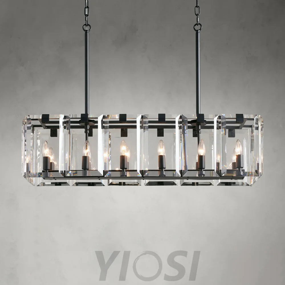 Modern Amaya Rectangular Chandelier Chandelier