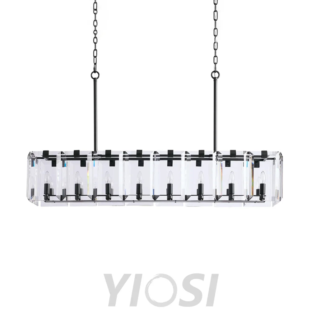 Modern Amaya Rectangular Chandelier Chandelier