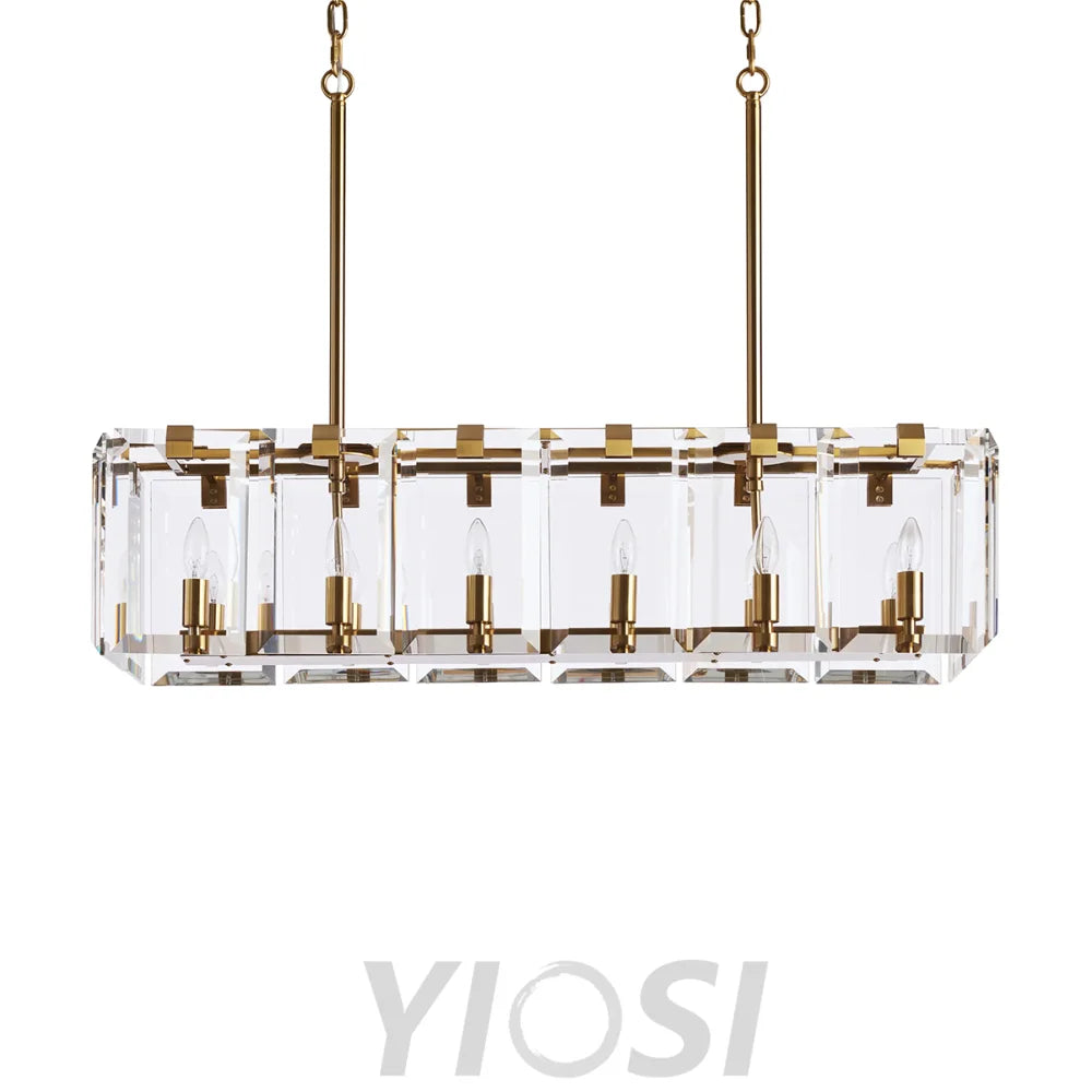 Modern Amaya Rectangular Chandelier Chandelier